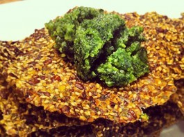 coconut oil flaxseed crackers