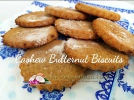 coconut oil post cashew butternut biscuits