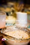 coconut oil post rosewater and oat hand mask