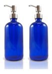 Blue Glass Bottles with Pump Top - Resources